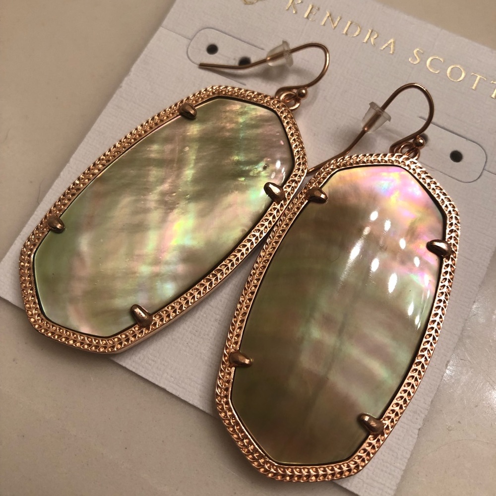 Kendra Scott Danielle Brown iridescent earrings